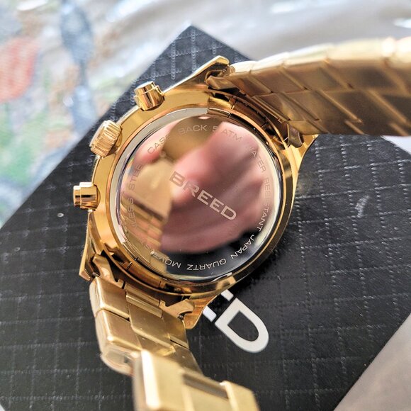 Breed Maverick BRD7502 Gold Chronograph Men's Watch - Picture 4 of 6